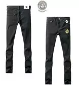 versace jeans denim pas cher medusa broderie noir